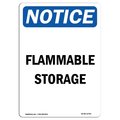 Signmission Safety Sign, OSHA Notice, 5" Height, Flammable Storage Sign, Portrait OS-NS-D-35-V-12783
